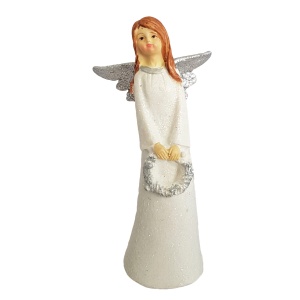 Aniołek z wiankiem figurka 15 cm