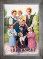 Obraz religijny Błogosławiona Rodzina Ulmów w ramie srebrnej