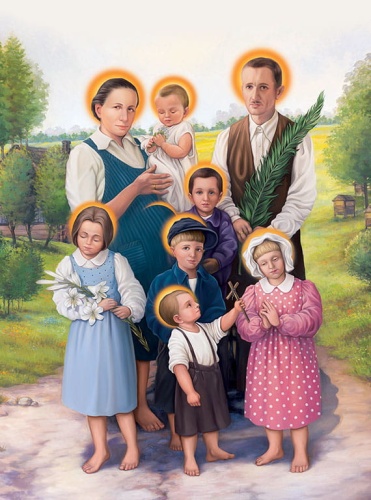 Plakat religijny Błogosławiona Rodzina Ulmów