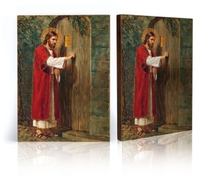 Ikona religijna Jezus pukający do drzwi