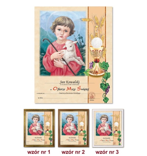 Pamiątka Pierwszej Komunii Świętej - Jezus Chrystus Dobry Pasterz