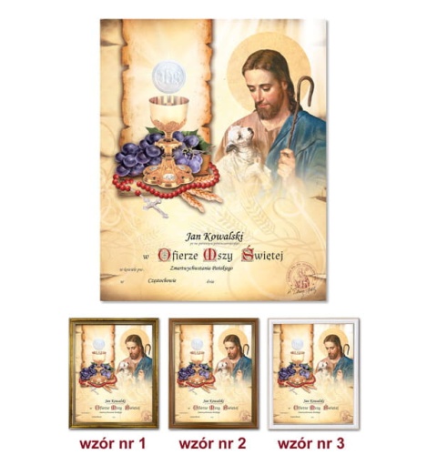 Pamiątka Pierwszej Komunii Świętej - Jezus Chrystus Dobry Pasterz