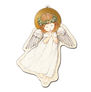 Aniołek - obrazek drewniany