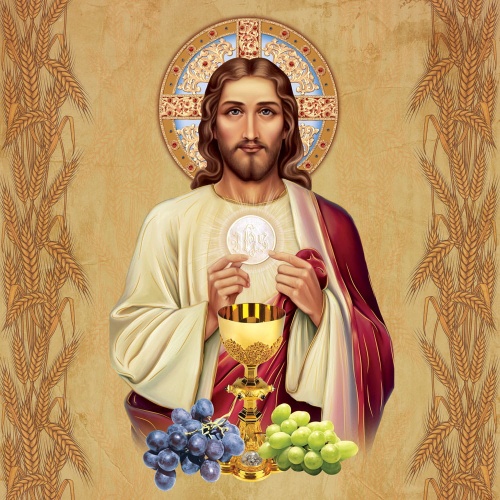 Baner na Boże Ciało, Jezus Chrystus  150x150 cm