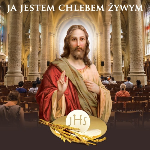 Baner na Boże Ciało, Ja jestem chlebem żywym  150x150 cm