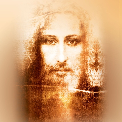 Baner na Boże Ciało, Całun Turyński 150x150 cm