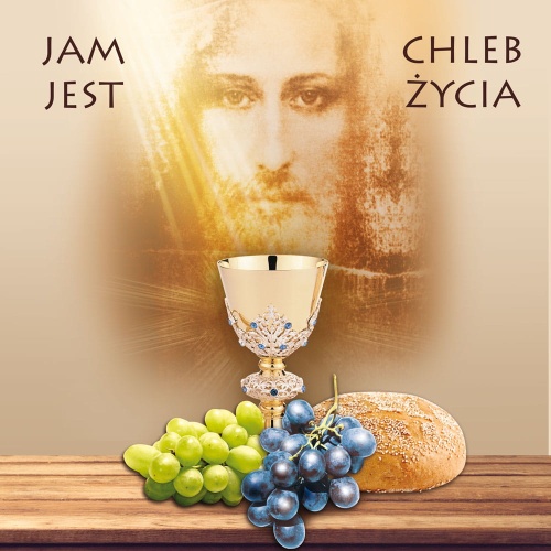 Baner na Boże Ciało, Jam jest chleb życia 150x150 cm