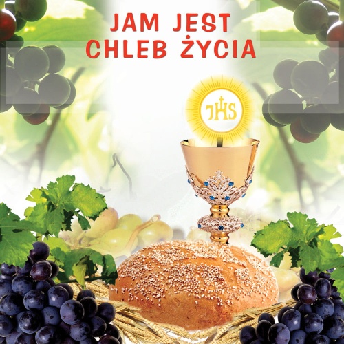 Baner na Boże Ciało, Jam jest chleb życia 150x150 cm
