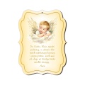 Pamiątka Chrztu Świętego Anioł Stróż z modlitwą, grawer