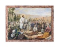 Obraz religijny Jezus Chrystus Wjazd do Jerozolimy - brązowa przecierana