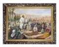 Obraz religijny Jezus Chrystus Wjazd do Jerozolimy - rama z ornamentem