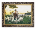 Obraz religijny Dobry Pasterz - rama ornamentowa