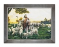 Obraz religijny Dobry Pasterz  - rama srebrna