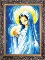 Obraz religijny Matka Boża z Dzieciątkiem Jezus - rama ornamentowa