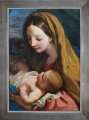 Obraz religijny Matka Boża z Dzieciątkiem Jezus - rama srebrna