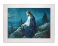 Obraz religijny Jezus Chrystus w białej ramie