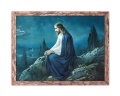 Obraz religijny Jezus Chrystus w ramie brązowej przecieranej