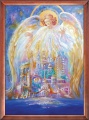 Obraz religijny Anioł Stróż - rama drewniana