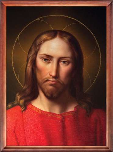 Obraz religijny Jezus Chrystus - drewniana rama