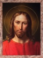 Obraz religijny Jezus Chrystus - rama brązowa przecierana
