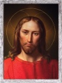 Obraz religijny Jezus Chrystus - rama szara przecierana