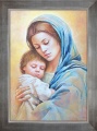 Obraz religijny Matka Boża z Dzieciątkiem Jezus - rama srebrna