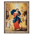 Obraz religijny Matka Boża rozwiązująca węzły - w ramie ornamentowej
