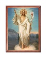 Obraz religijny Chrystus Zmartwychwstały w ramie drewnianej