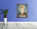 Obraz religijny na płótnie Chrystus Zmartwychwstały w ramie srebrnej