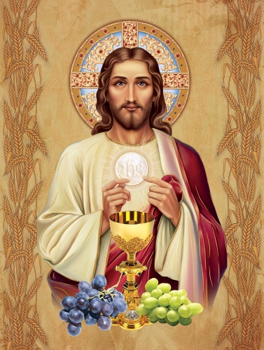 Plakat religijny Jezus Chrystus - Pamiątka Pierwszej Komunii Świętej