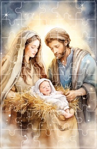 Puzzle Boże Narodzenie, Święta Rodzina - 10 szt.