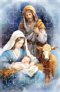 Puzzle Boże Narodzenie, Święta Rodzina - 10 szt.