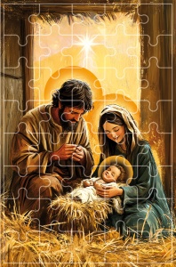 Puzzle Boże Narodzenie, Święta Rodzina - 10 szt.