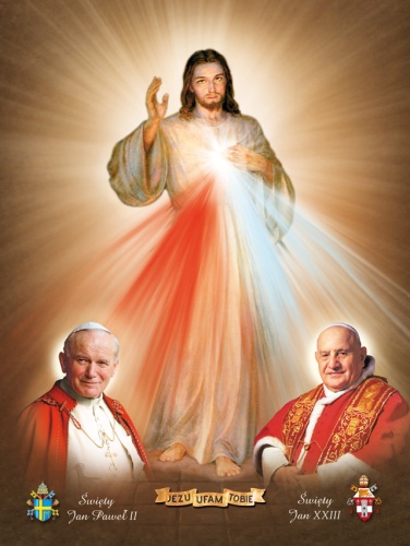 Plakat Religijny wzór 093. Św. Jan Paweł II , Św. Jan XXIII