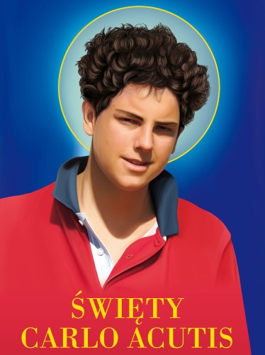 Baner religijny - Święty Carlo Acutis 75x100 cm