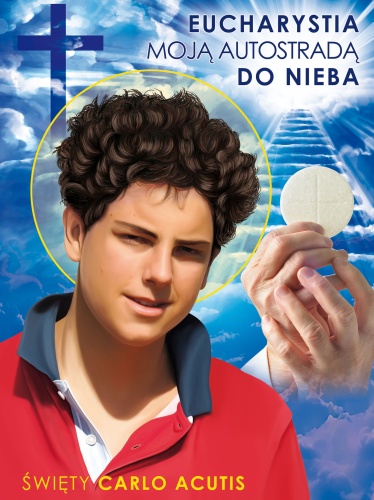Baner religijny - Święty Carlo Acutis 75x100 cm