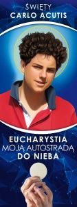 Baner religijny - Święty Carlo Acutis 75x200 cm