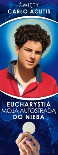 Baner religijny - Święty Carlo Acutis 75x200 cm