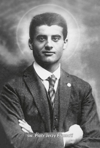 Obrazki religijne z modlitwą za wstawiennictwem Świętego Piotra Jerzego Frassatiego 10x15