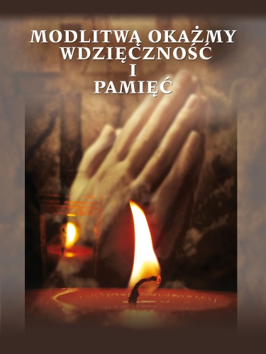 Baner na Wszystkich Świętych "Modlitwą okażmy..." 75x100 cm