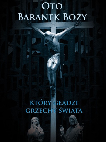 Baner na Wielki Post "Oto Baranek Boży, który..." 75x100 cm