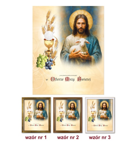 Pamiątka Pierwszej Komunii Świętej - Jezus Chrystus Dobry Pasterz