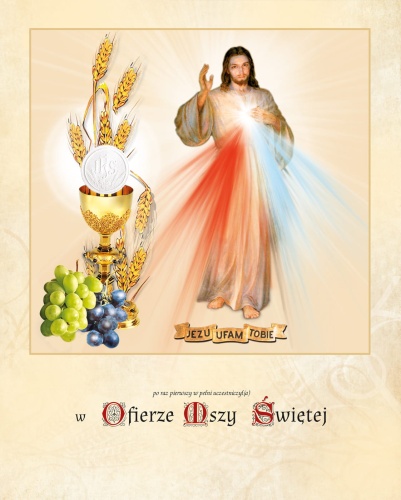 Obrazki komunijne Jezus Ufam Tobie