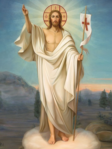Baner religijny - Jezus Zmartwychwstały - Alleluja! 75x100 cm