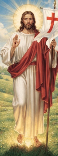 Baner religijny - Jezus Zmartwychwstały - Alleluja!