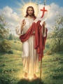 Baner religijny - Jezus Zmartwychwstały - Alleluja! 75x100 cm