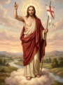 Baner religijny - Jezus Zmartwychwstały - Alleluja! 75x100 cm