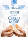 Baner na Boże Ciało "Bierzcie i jedzcie to jest ciało moje" 75x100 cm