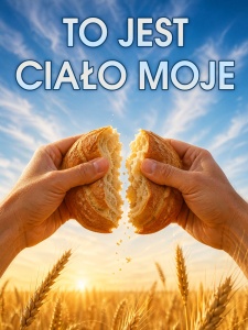Baner na Boże Ciało "To jest ciało moje" 75x100 cm