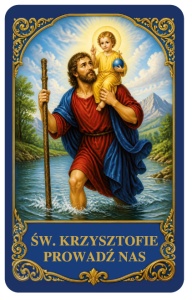 Obrazki Święte "modlitwa w drodze" - Święty Krzysztof